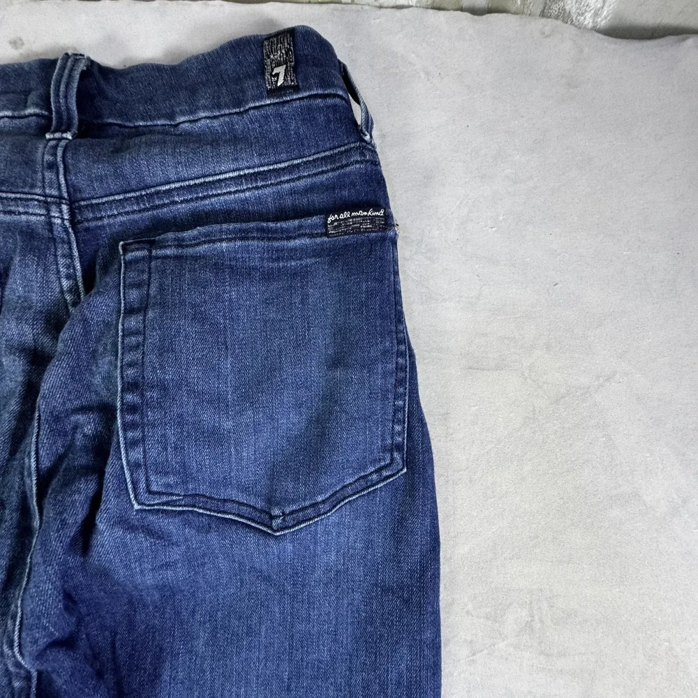 7 For All Mankind Womens Skinny Jeans Blue Denim Stretch 5 Pockets Outdoor 27